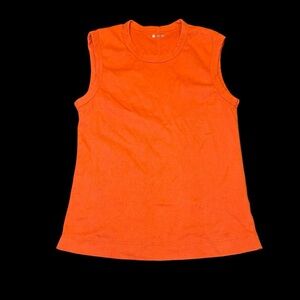 Bright Orange Sleeveless Tank Top